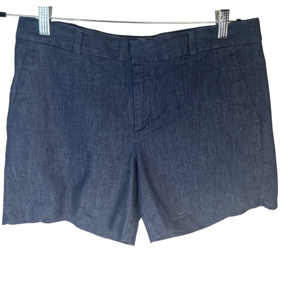 2/$30 Banana Republic Chambray Shorts Size 29/8 Blue Mid-Rise Casual Summer Wear